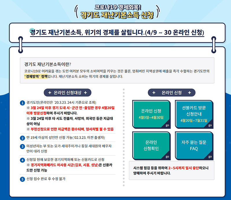  경기도 재난기본소득 신청하는 법, 사용처,지원대상