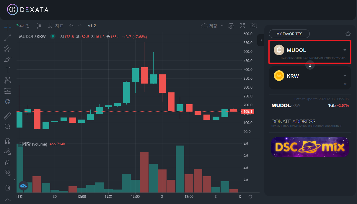 무돌토큰-시세-확인이-가능한-웹-사이트를-보여주는-이미지