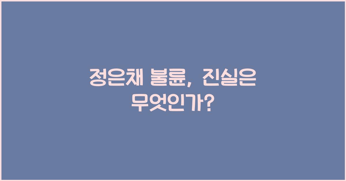 정은채 불륜