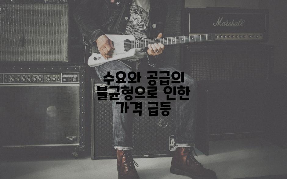 수요와 공급의 불균형으로 인한 가격 급등