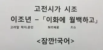 이조년 시조 다정가 이화에 월백하고_22