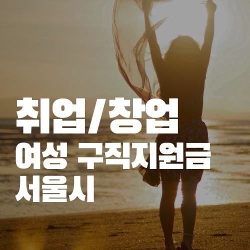 서울시 여성 구직지원금 썸네일
