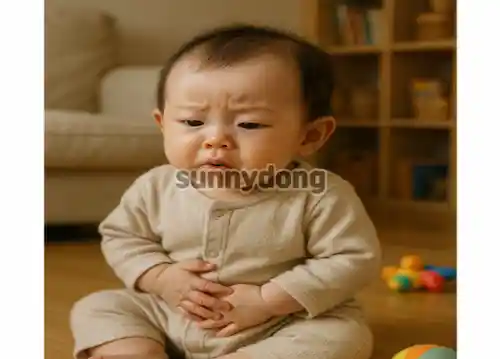 글의 이해를 높이기 위한 구토 증상 아이 이미지