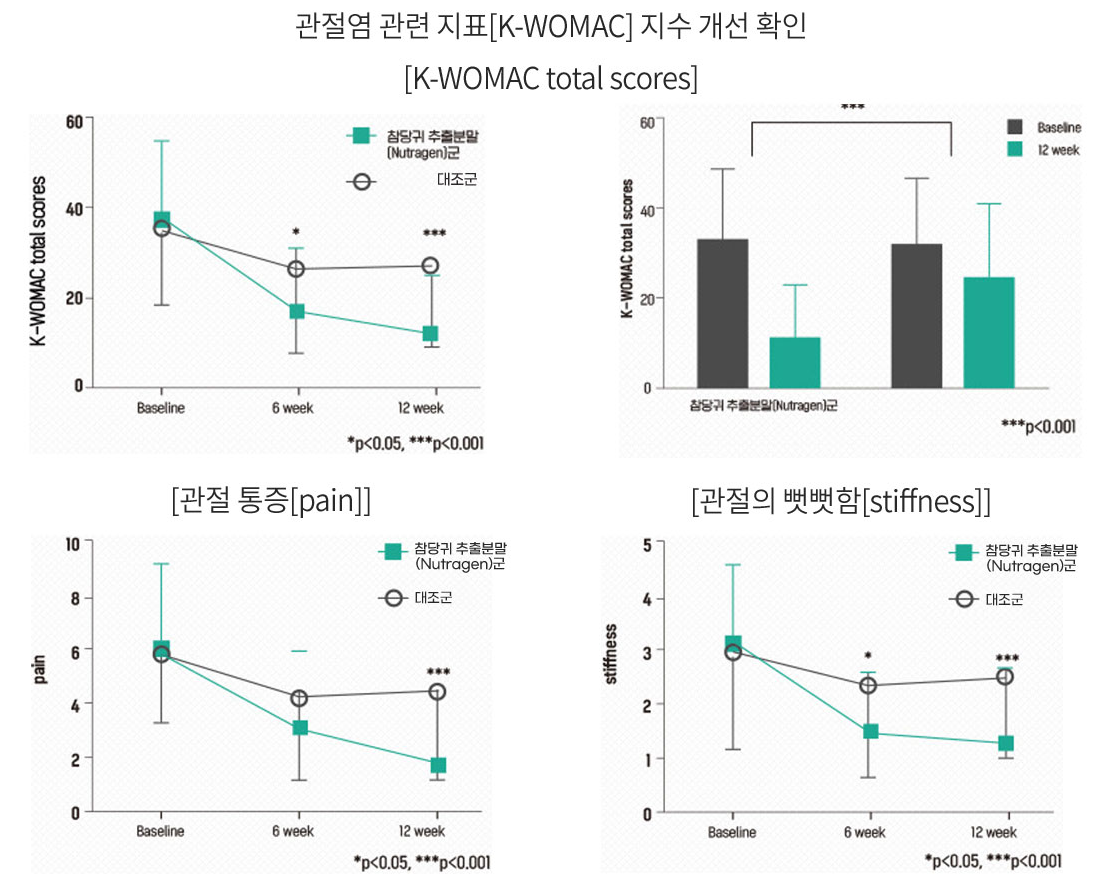 관절염 개선 확인