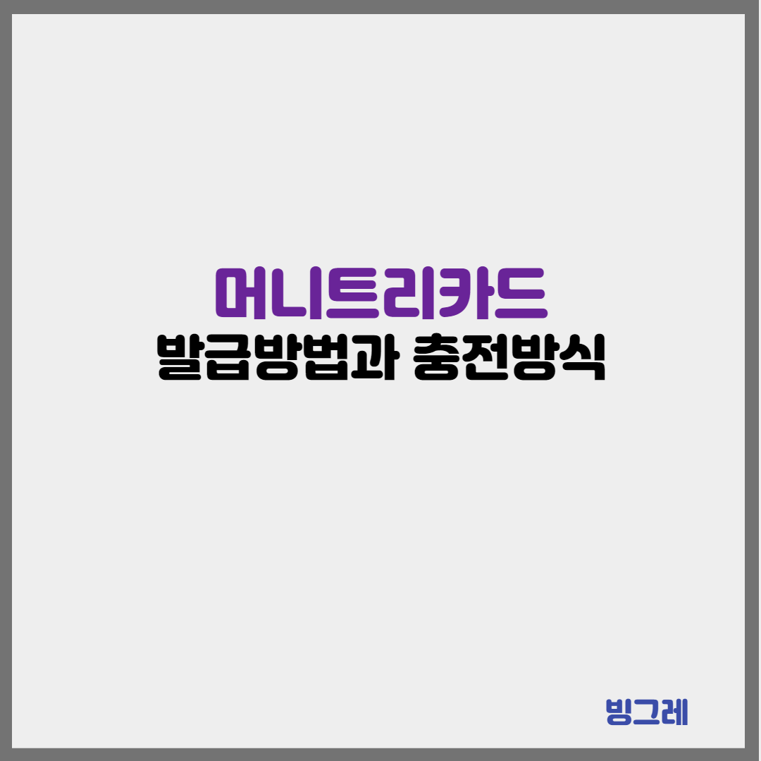 머니트리카드 총 정리