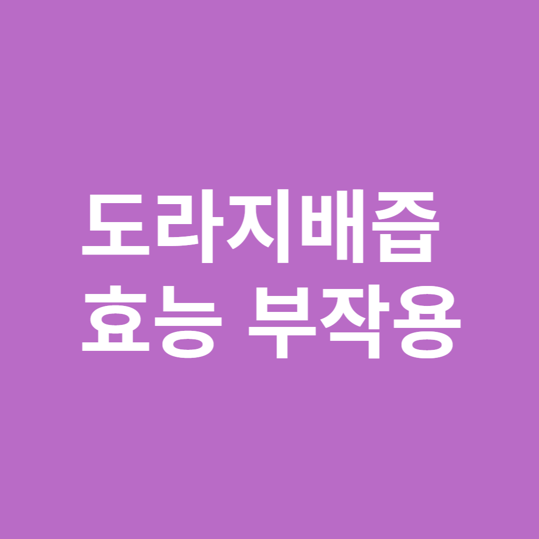  도라지배즙효능과 부작용
