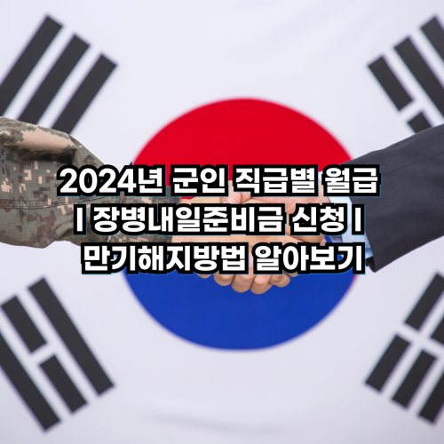  2024년 군인 직급별 월급 정보 및 장병내일준비적금 신청·만기해지방법 알아보기
