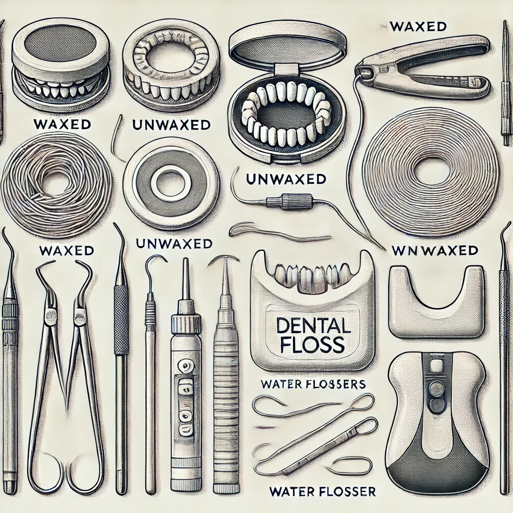 왁스, 비왁스, 물치실 등 다양한 치실 종류