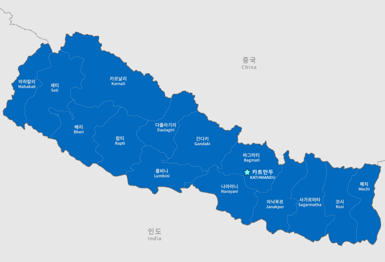 네팔 지도