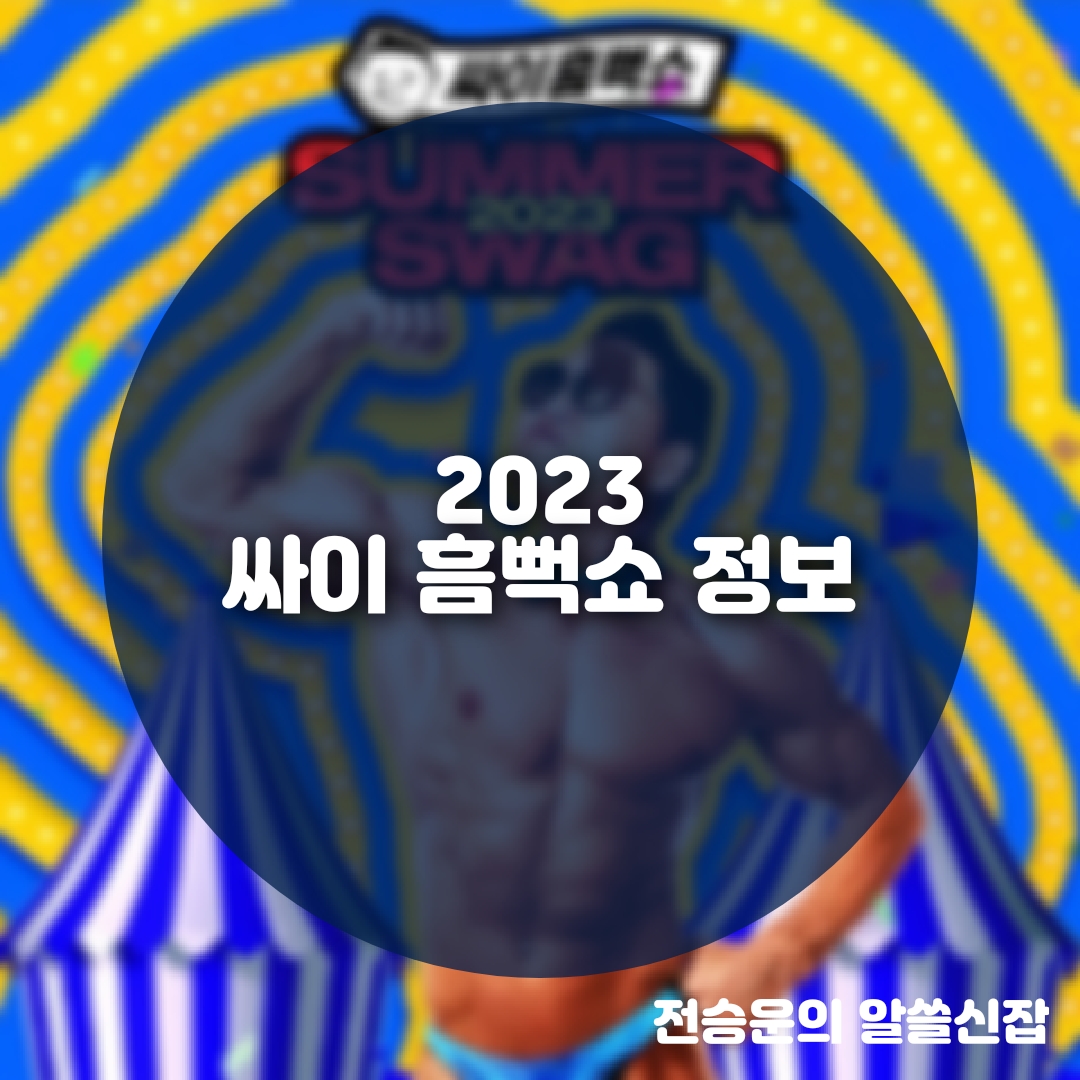  2023 싸이 흠뻑쇼 콘서트 정보