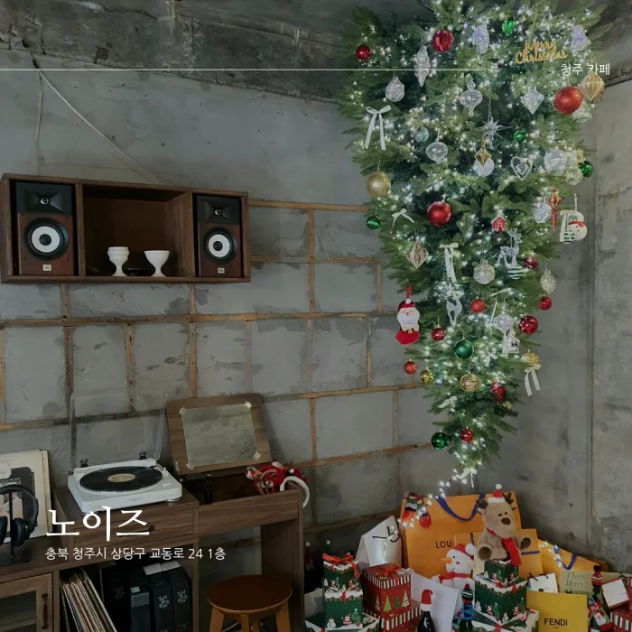 [청주 시내 감성 카페] 노이즈_거꾸로 트리가 있는 LP카페