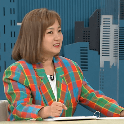  비디오스타 박나래 체크자켓 (246회) 그리디어스 GREEN & ORANGE CHECK BELT JACKET