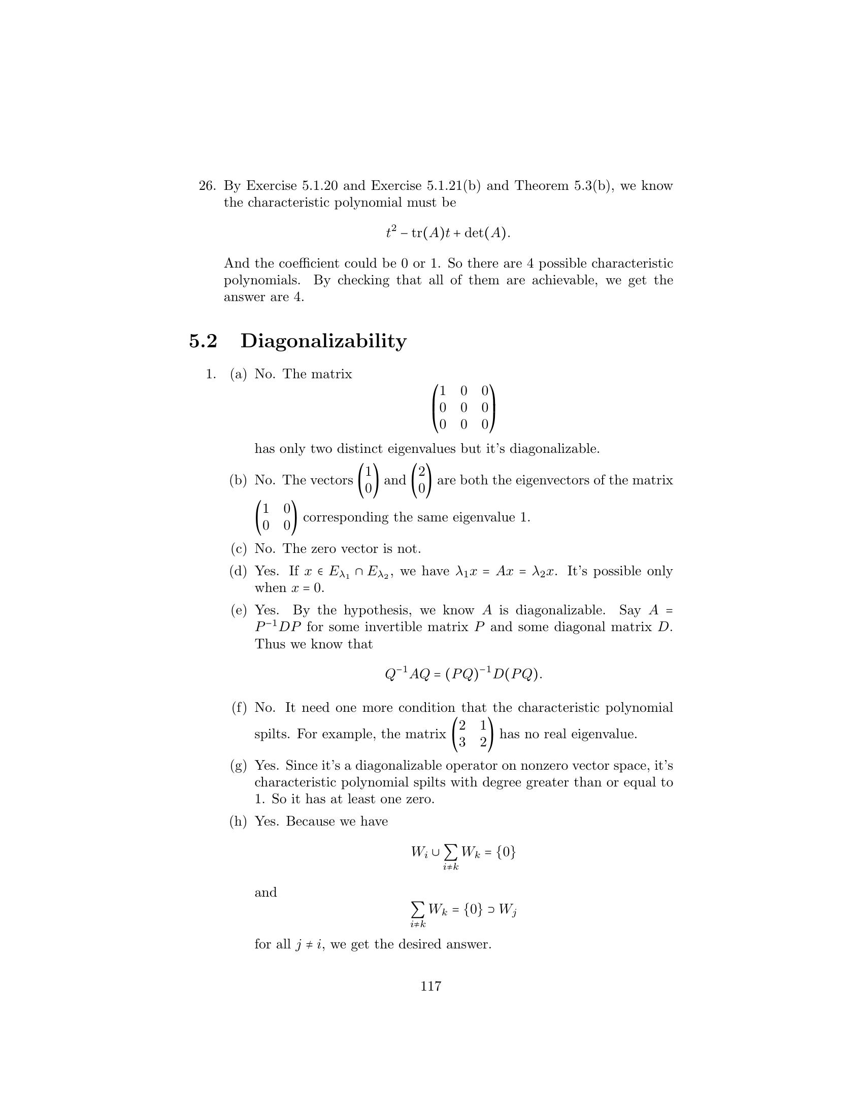 Solutions To Linear Algebra Stephen H Friedberg Fourth Edition Chapter 5