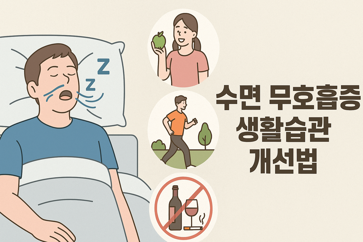 수면 무호흡증 생활습관 개선법