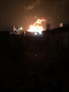 텐진 항구 폭발 동영상