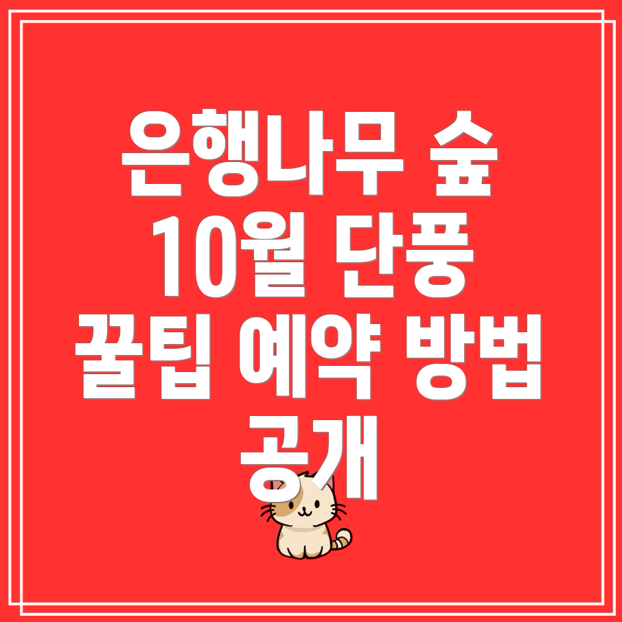 에버랜드 은행나무 숲 예약 방법과 10월 단풍놀이 꿀팁!