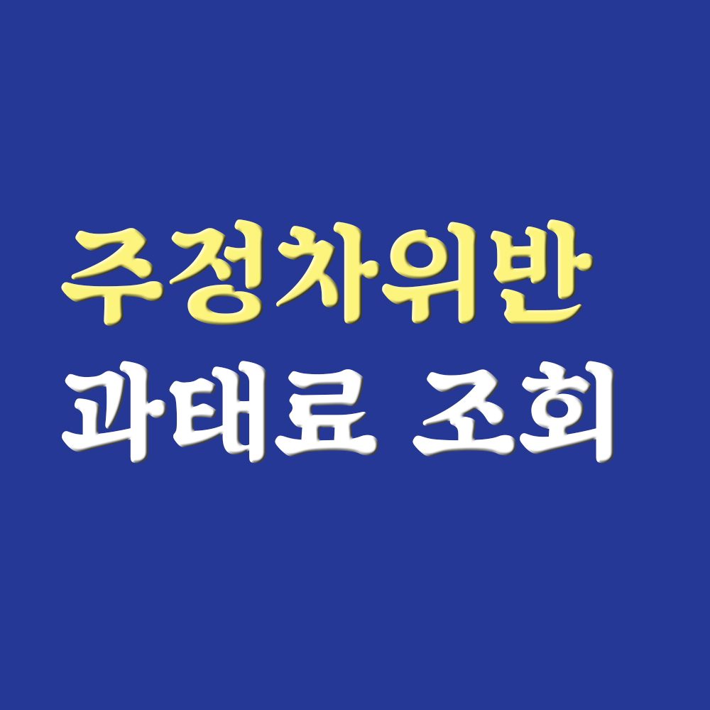  주정차위반 과태료 조회 / 납부하는법