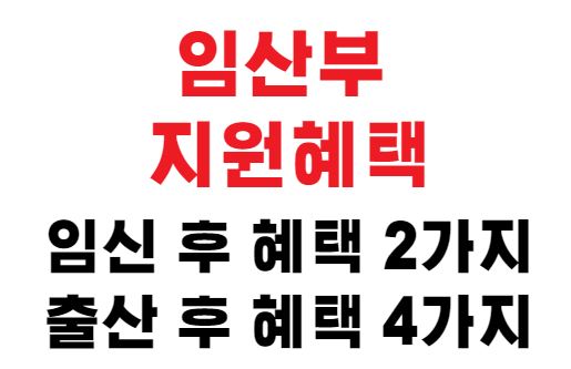 임산부 지원혜택 정리