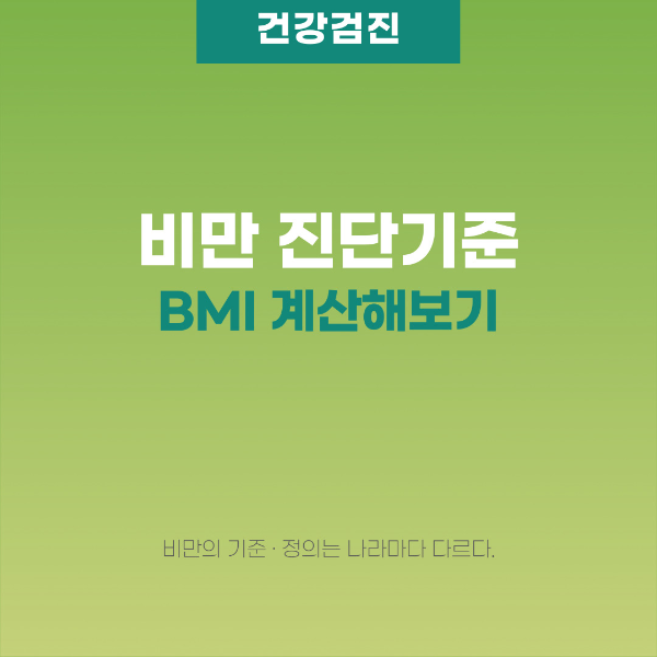 비만진단기준
BMI 계산기