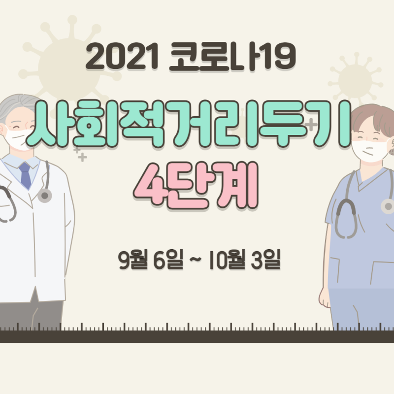  사회적거리두기 4단계 연장 (9/6 ~10/ 3일까지)   수도권 거리두기 수칙 알아보기
