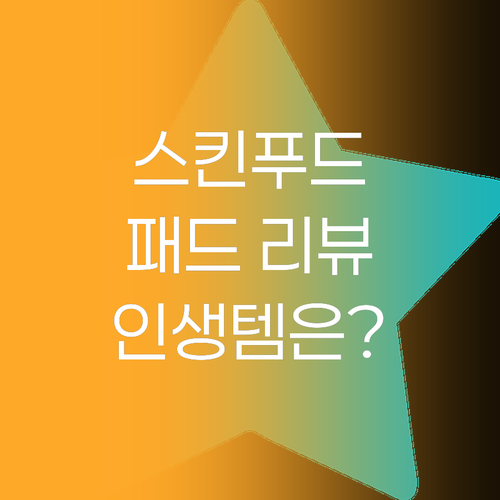 내돈내산 스킨푸드 패드 솔직 리뷰! 