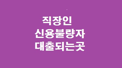 직장인 신불자 대출