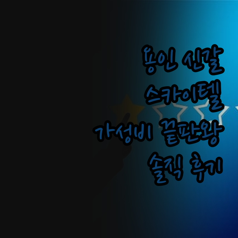 용인 신갈 스카이 숙박 후기 가성비 