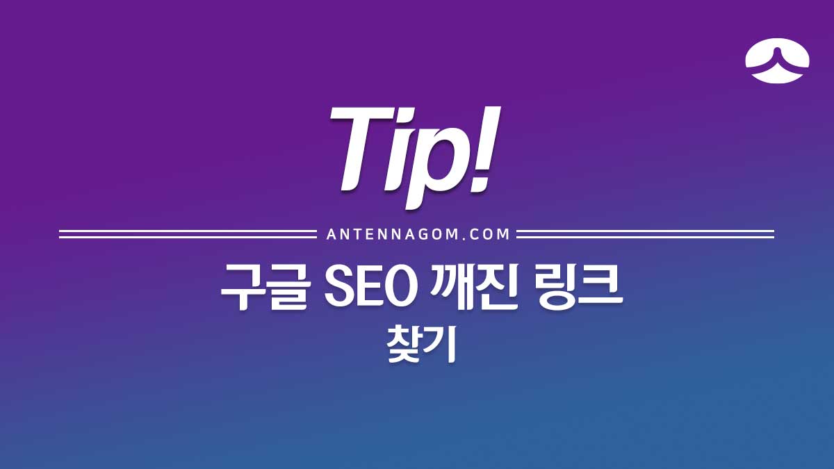  구글 SEO 깨진 링크 (데드 링크) 찾기