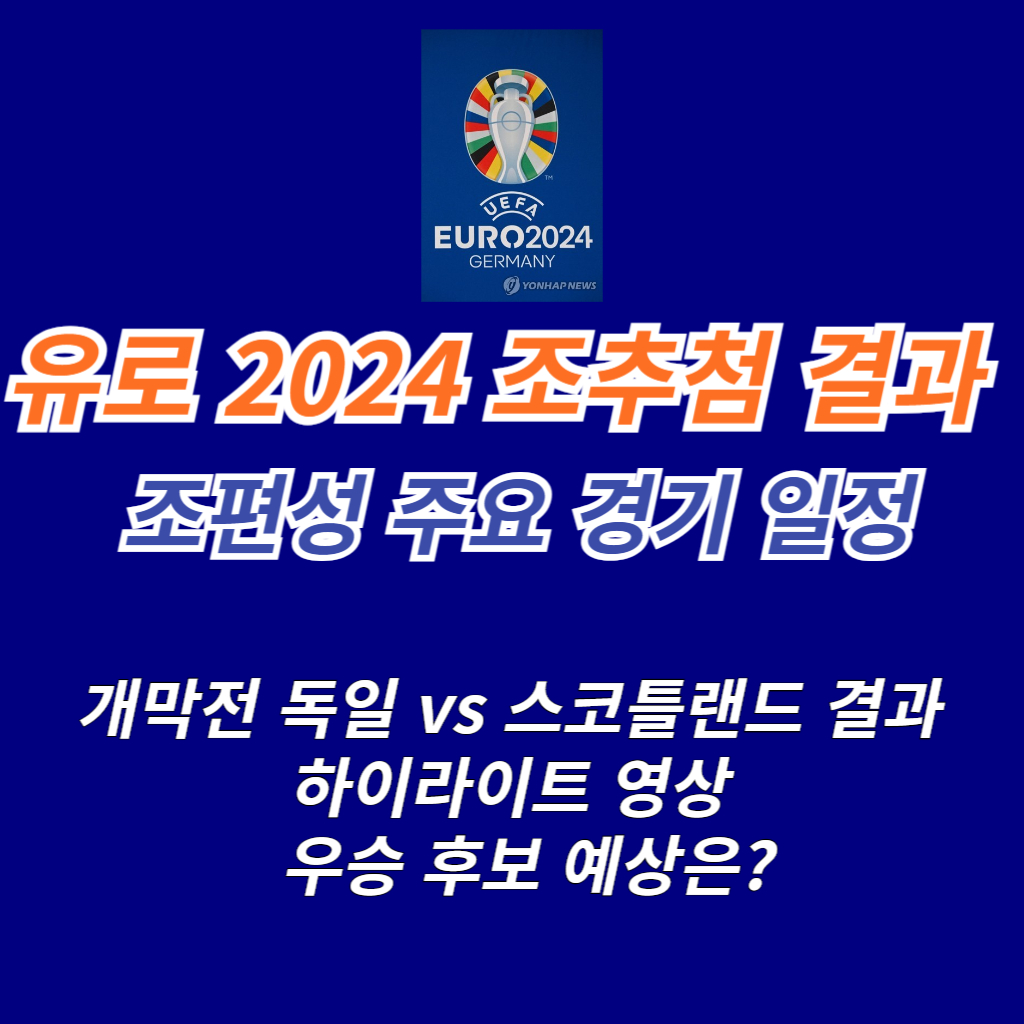 유로 2024 조추첨 결과 조편성 썸네일 사진