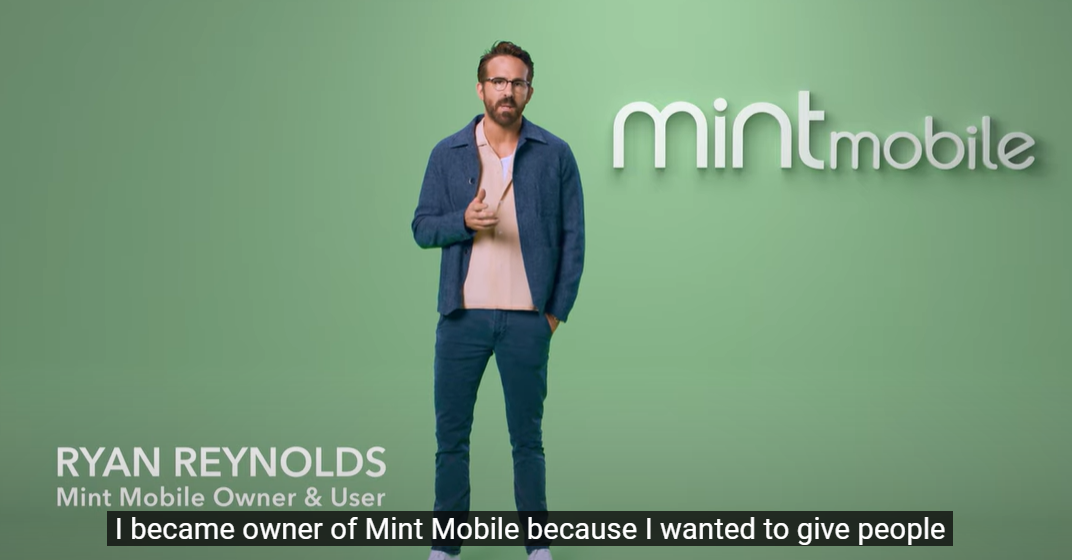 라이언 레이놀즈의 Mint 통신사