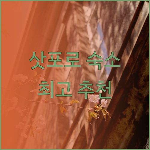 삿포로 여행 숙소 고민 끝! 몬토레,