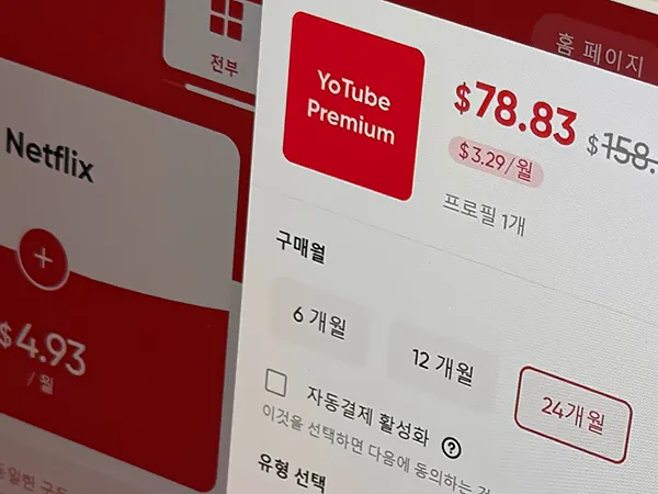 유튜브-가격