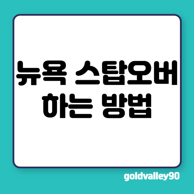 뉴욕 스탑오버하는 방법