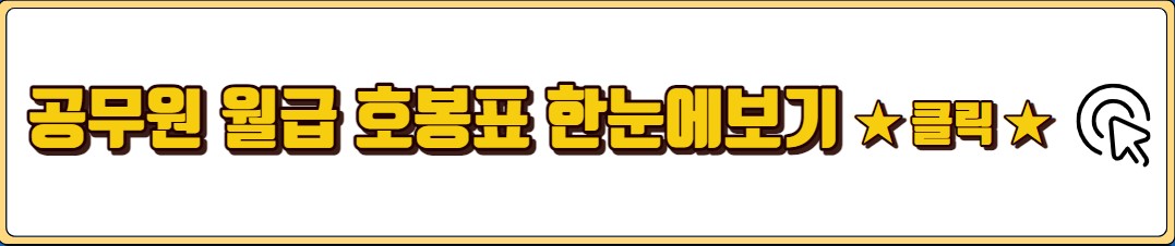 2024년 군인 월급 봉급표 호봉표