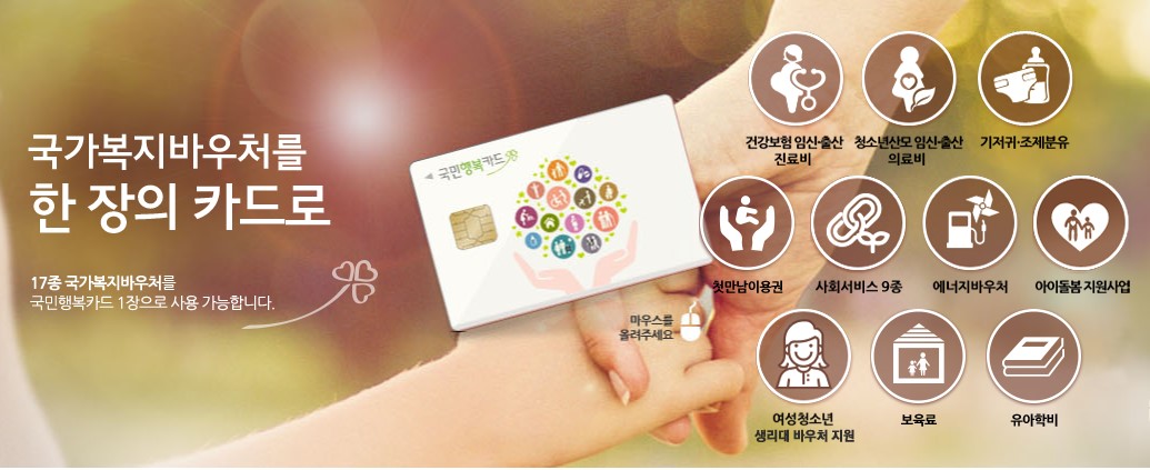 국민행복카드 발급 바우처 혜택 사용처