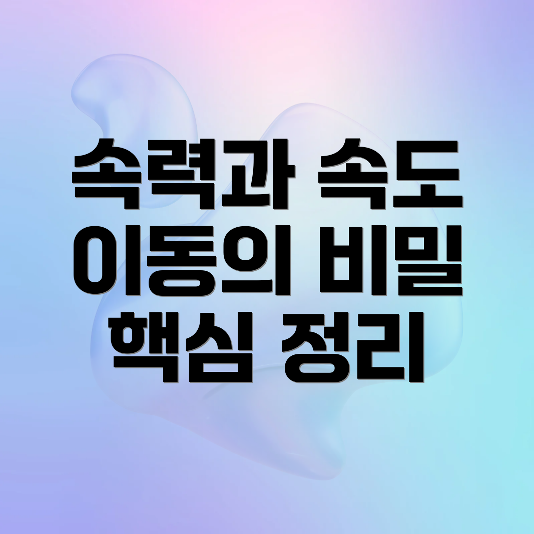 속력과 속도