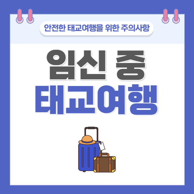  안전한 태교 여행을 위한 6가지 원칙(feat. 주의사항)
