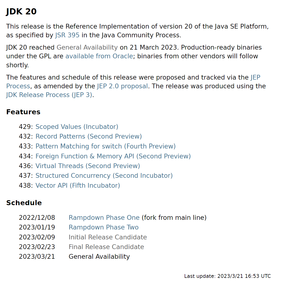  java jdk 20 java 20 