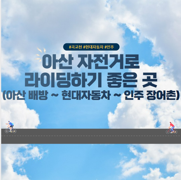아산 배방에서 현대자동차 인주 장어촌까지 자전거 코스