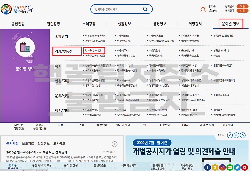 강서구청 일자리 구하기