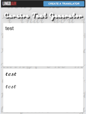 Cursive Text Generator 영어 필기체 변환
