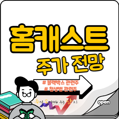  홈캐스트 주가 블랙박스 관련주 기대해볼까