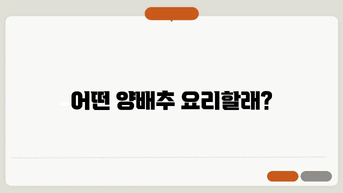 양배추 삶기 시간, 양배추 요리 종류