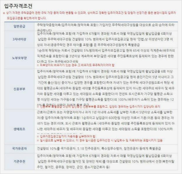 공공임대주택 자격