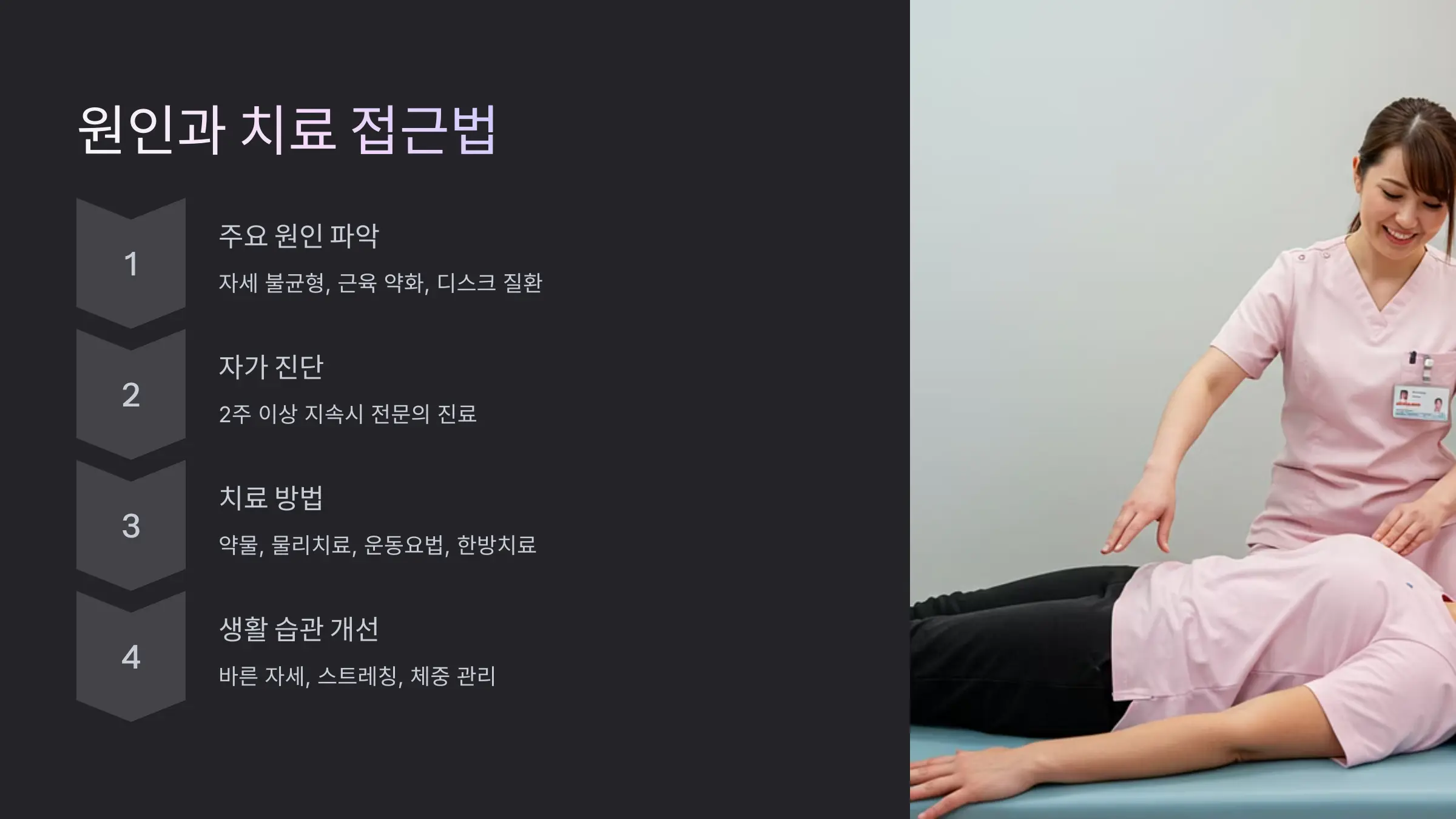 허리 통증의 원인과 치료 접근법
