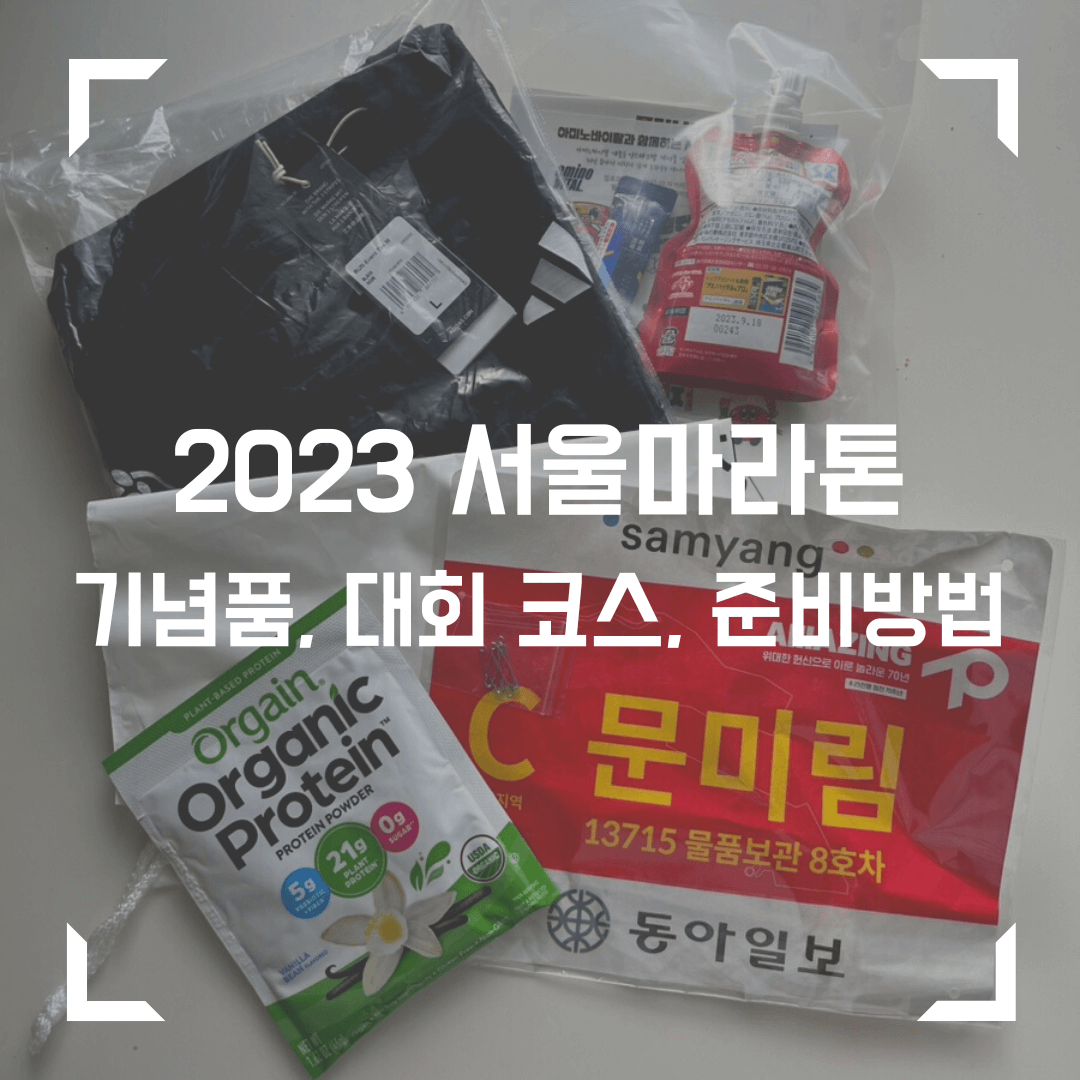 2023 서울마라톤(동아마라톤) 기념품&#44; 대회코스&#44; 준비방법