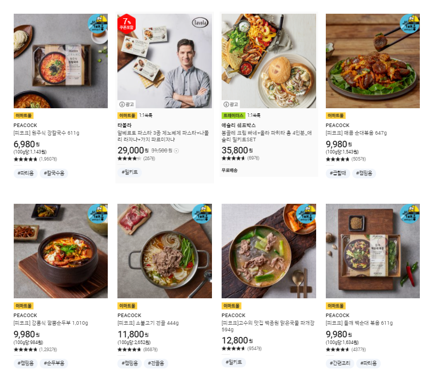  밀키트 관련주 4종목 및 주가