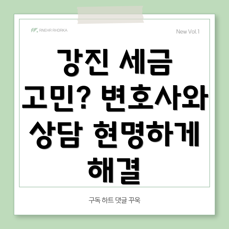 강진군 세무 상담