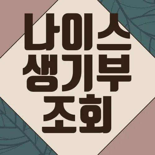 나이스 생기부 조회
