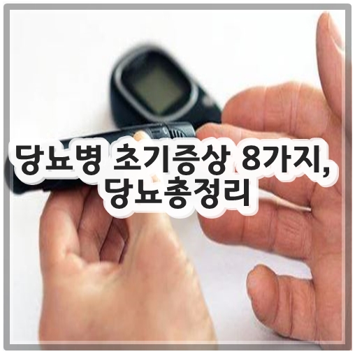 당뇨병 초기증상 8가지&#44; 당뇨총정리